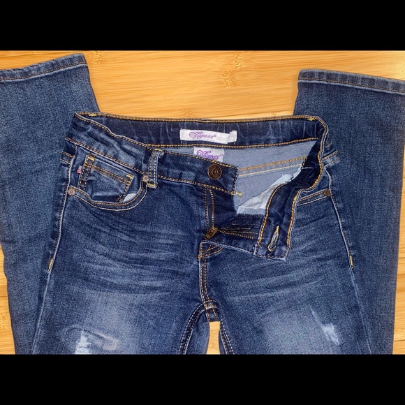 Vigoss Jeans Distressed Size 8 Stretchy Cute Girls - Picture 6 of 10